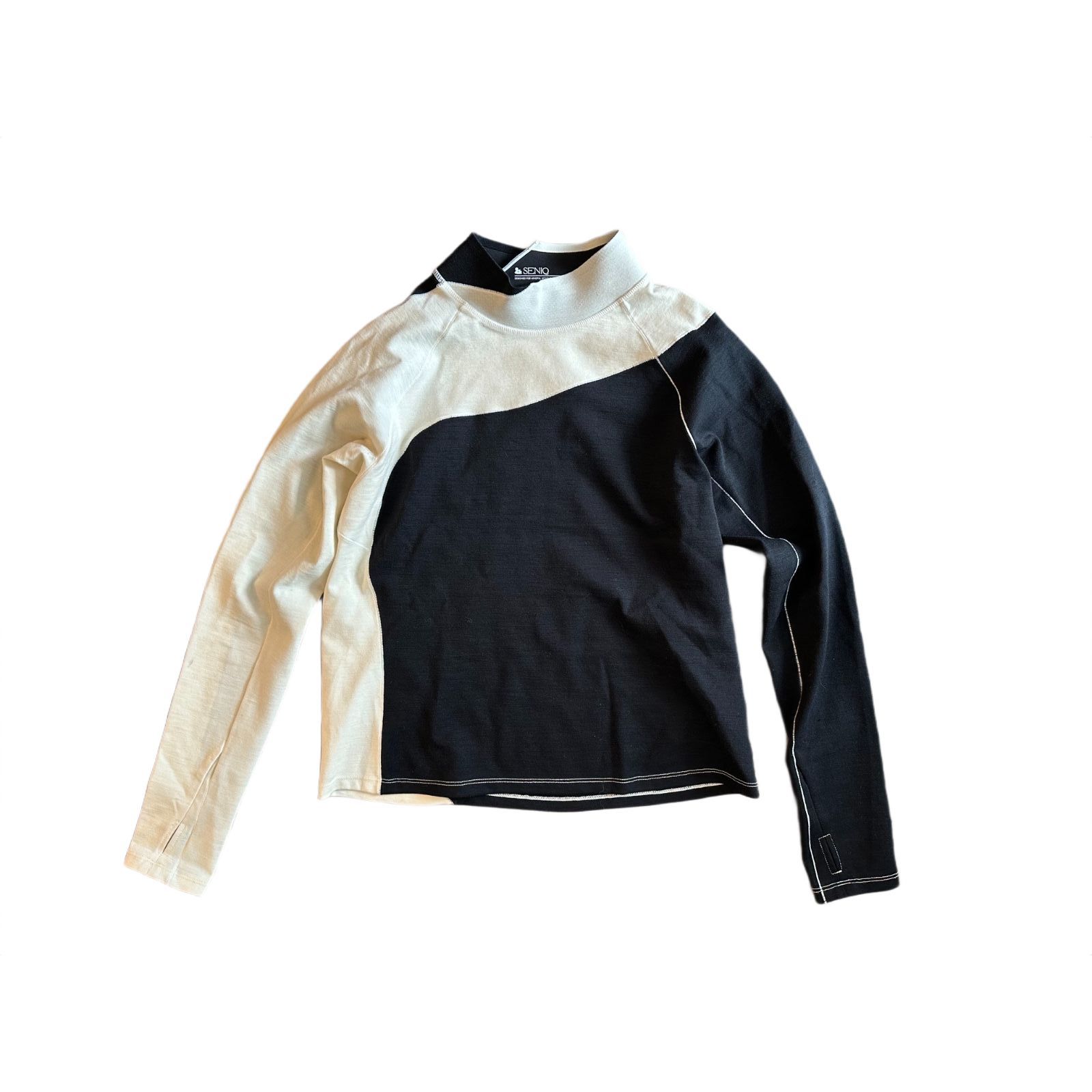 Seniq Wool Sculpt Merino Baselayer Mock Neck After Dark Large — image 2 of 8